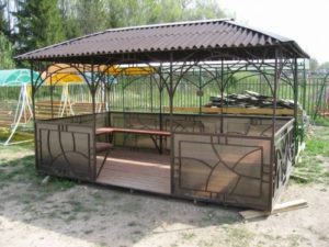 Как сделать беседку на дачу в стиле лофт из дерева