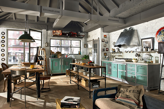 Industrial style interior design