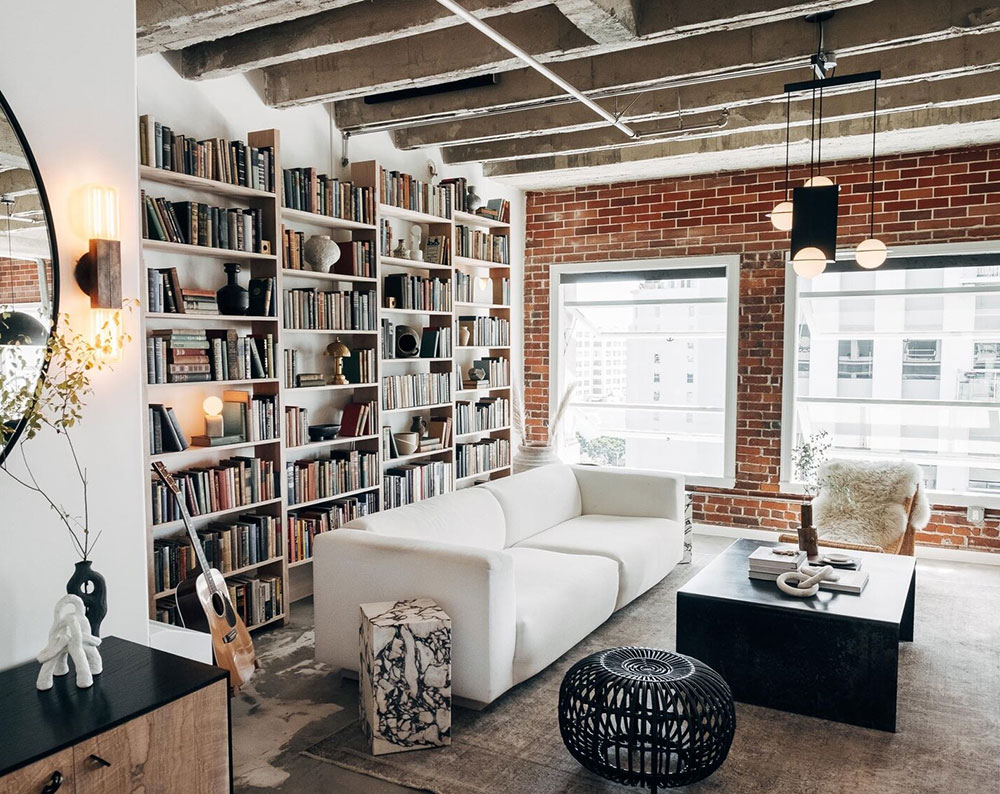 Брутальный лофт с мягкими акцентами в Лос Анджелесе loft interyery vdokhnoveniye 3