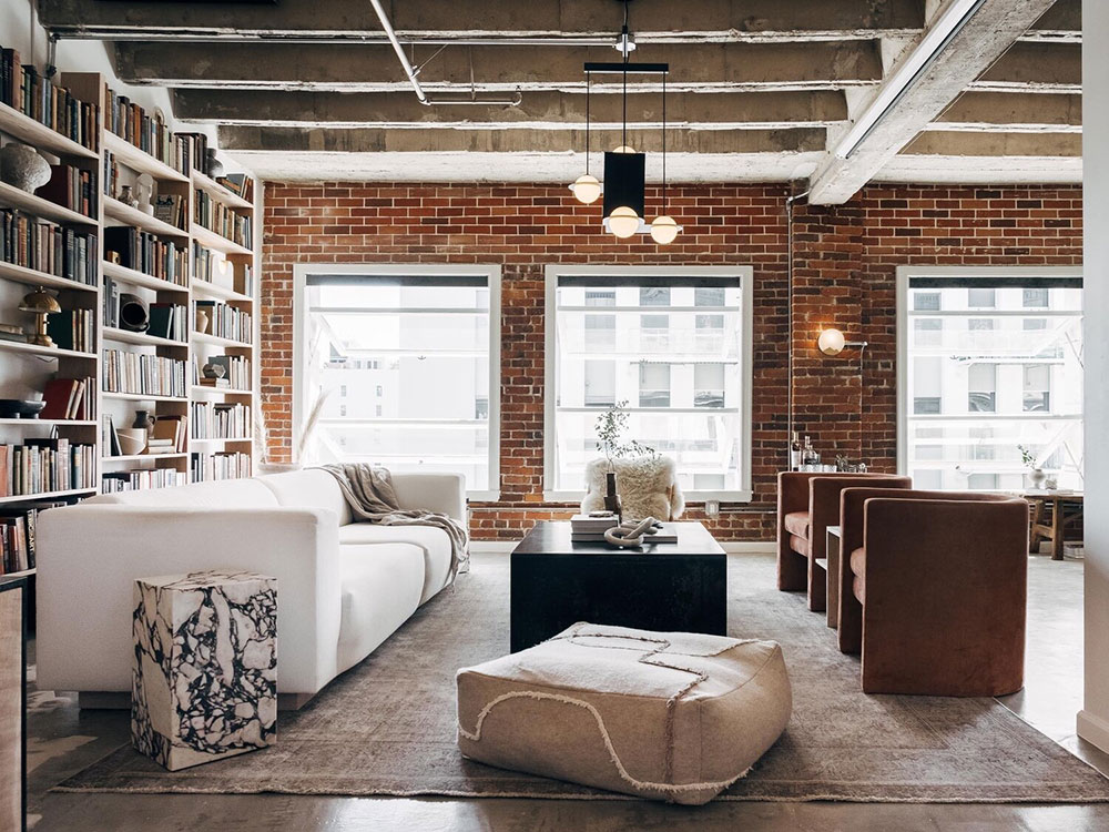 Брутальный лофт с мягкими акцентами в Лос Анджелесе loft interyery vdokhnoveniye 6