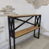 Консоль в стиле Лофт из металла и массива  TL18